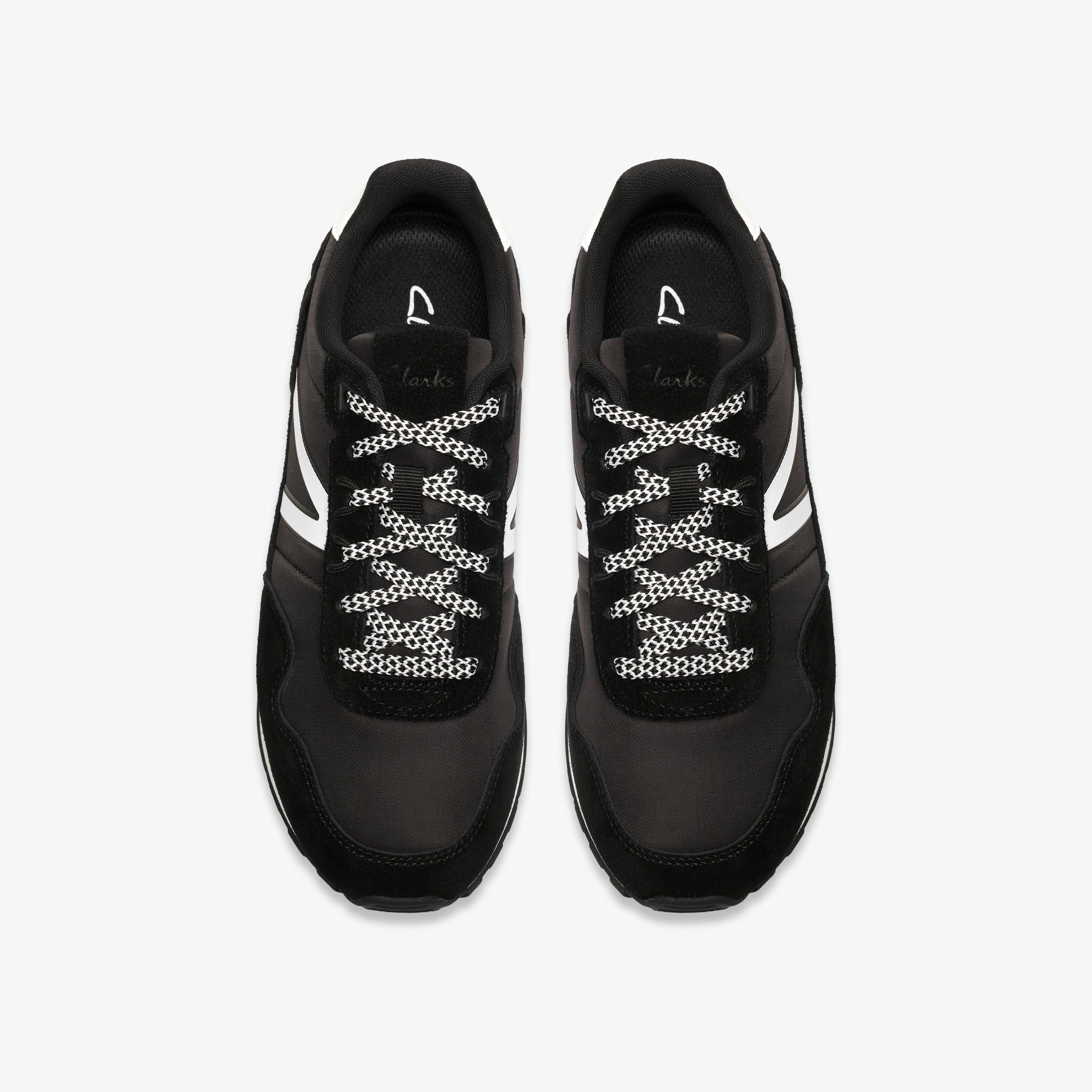 Virella Walk Black Combination Trainers Lace Up, view 6 of 6