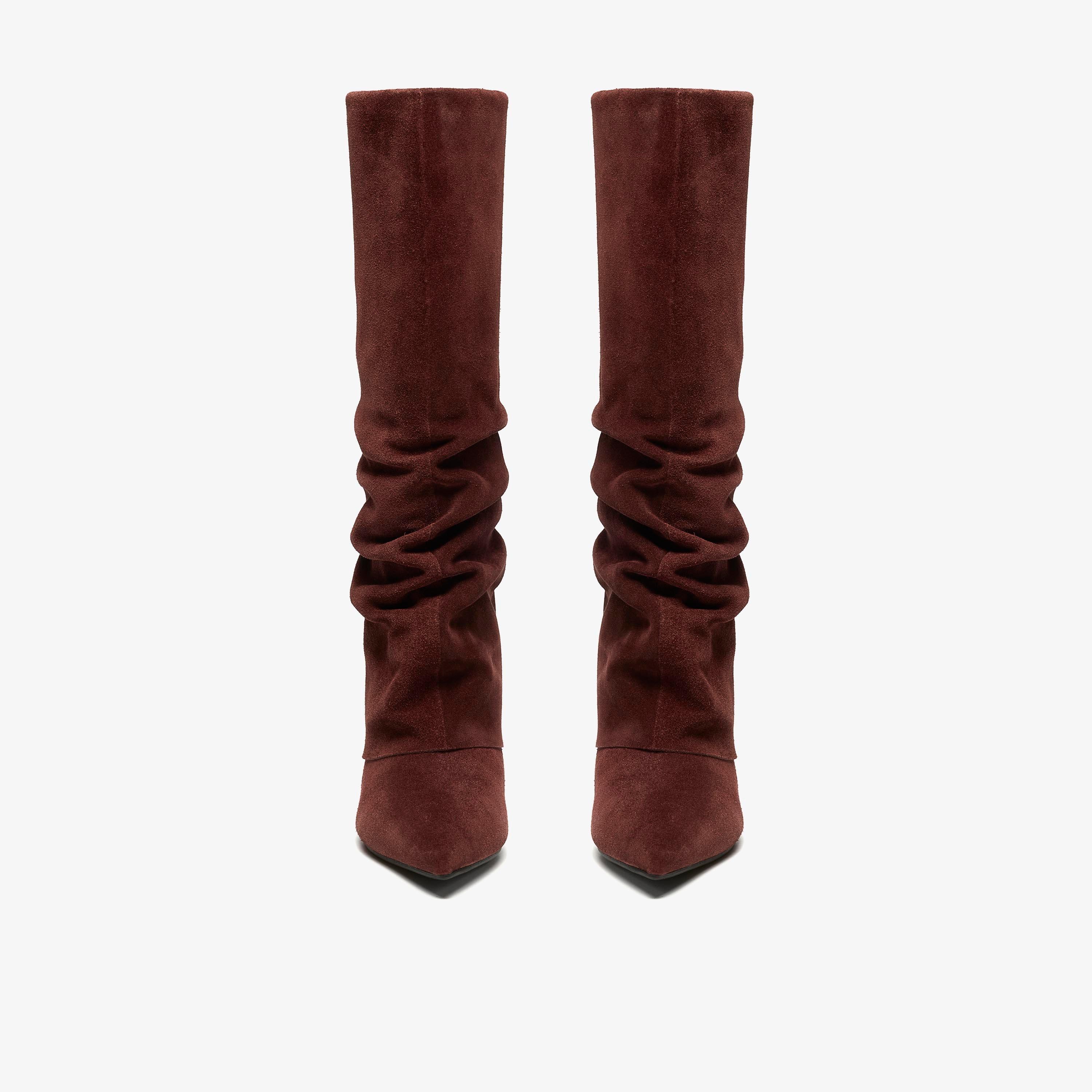 Pisa Style Brown Suede Knee High Boots, view 6 of 6