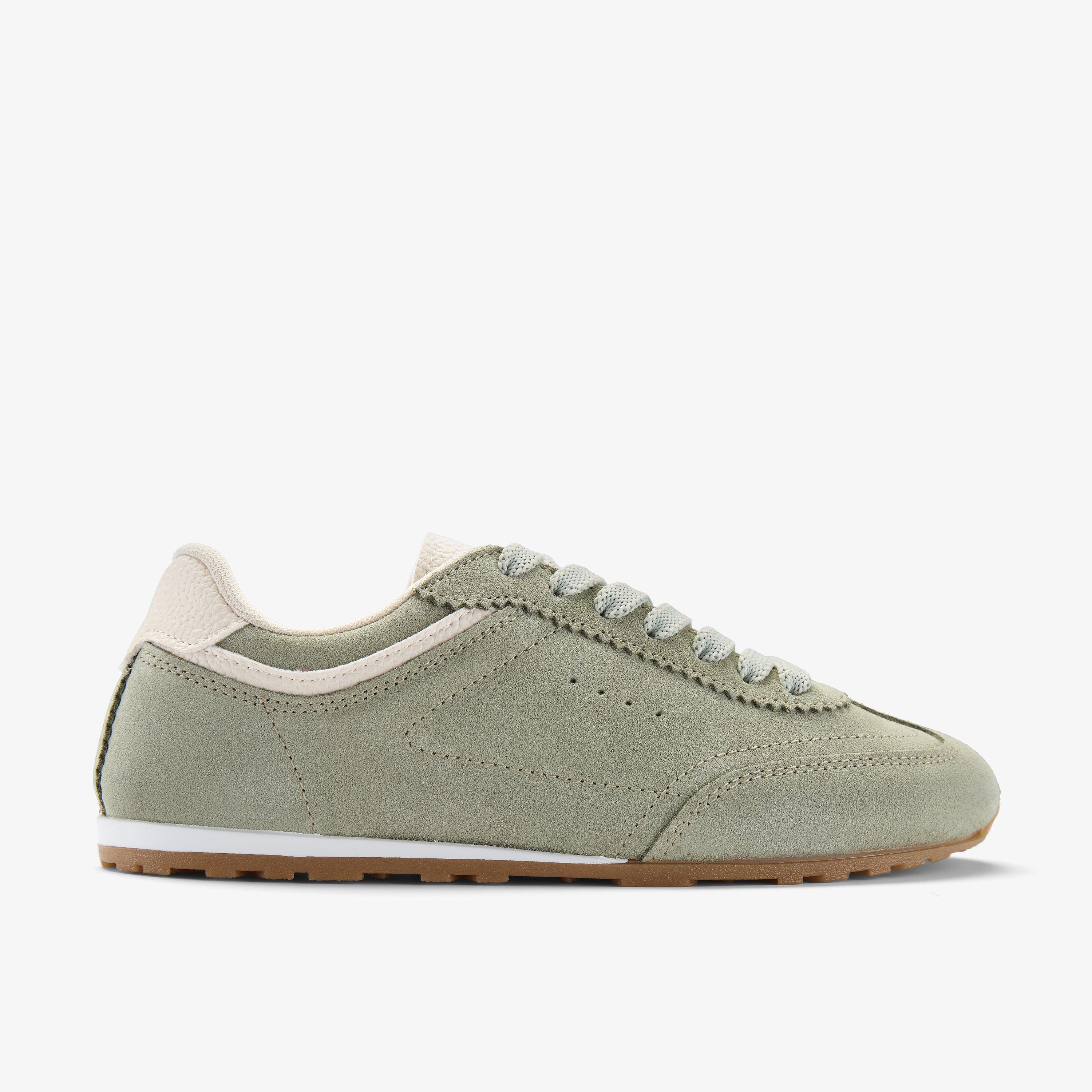 Lorenza Lace Sage Suede Trainers, view 1 of 6