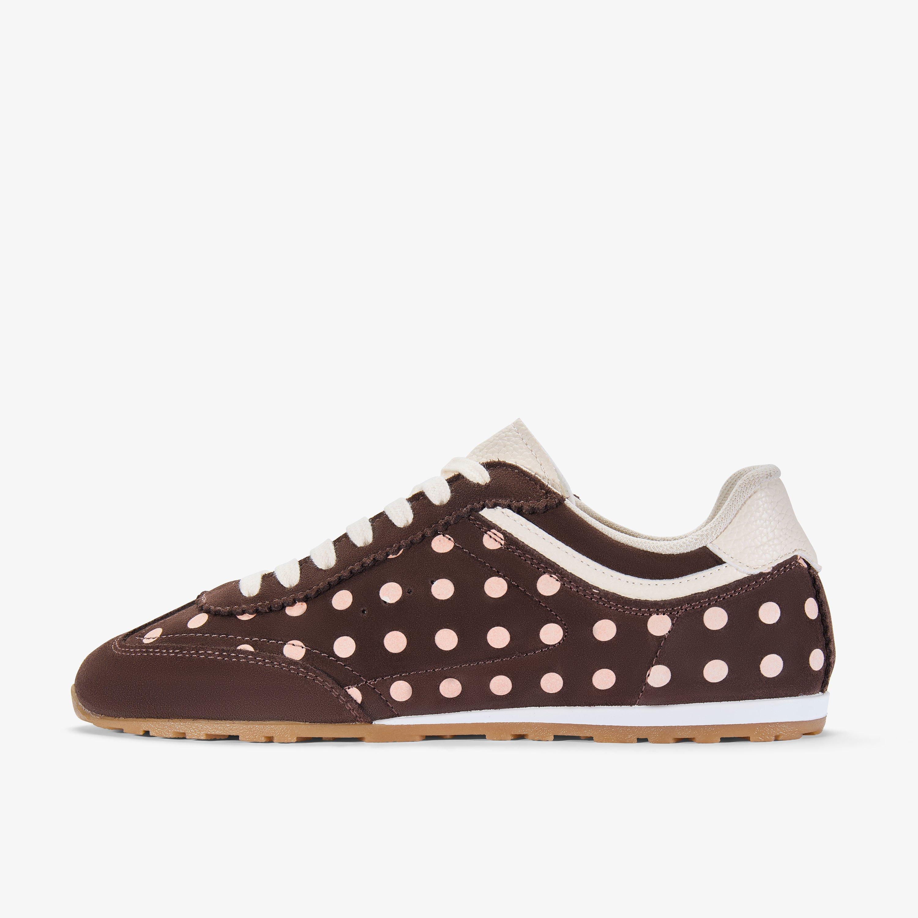 Lorenza Lace Brown Combination Trainers, view 2 of 6