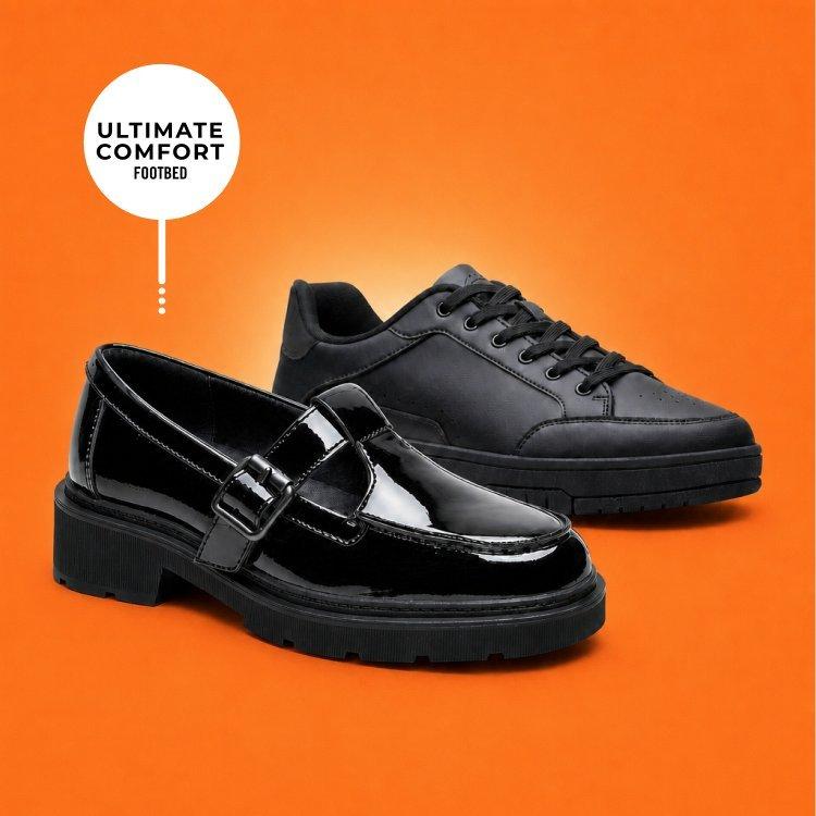 Men's and Women's Black Shoes
