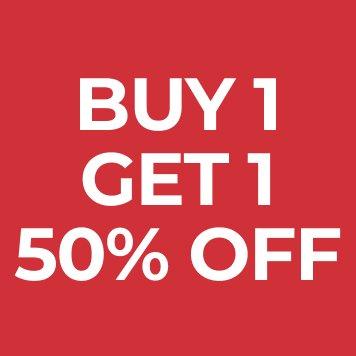 Buy 1 get 1 50%