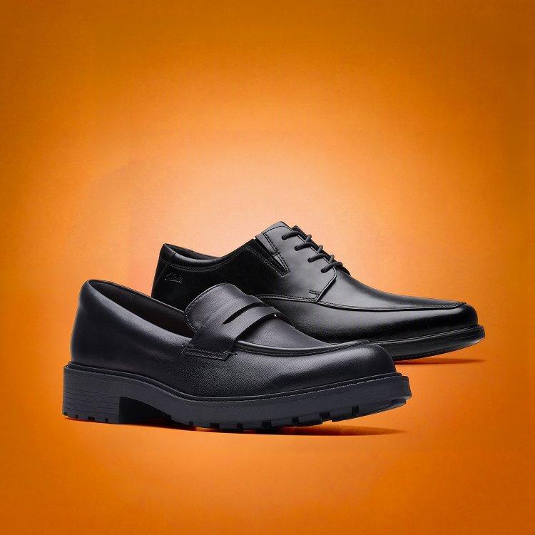 Clarks men's Burchill Derby shoes.