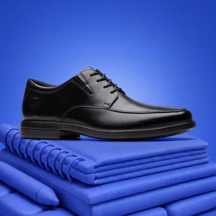 Clarks men's Burchill Derby shoes.