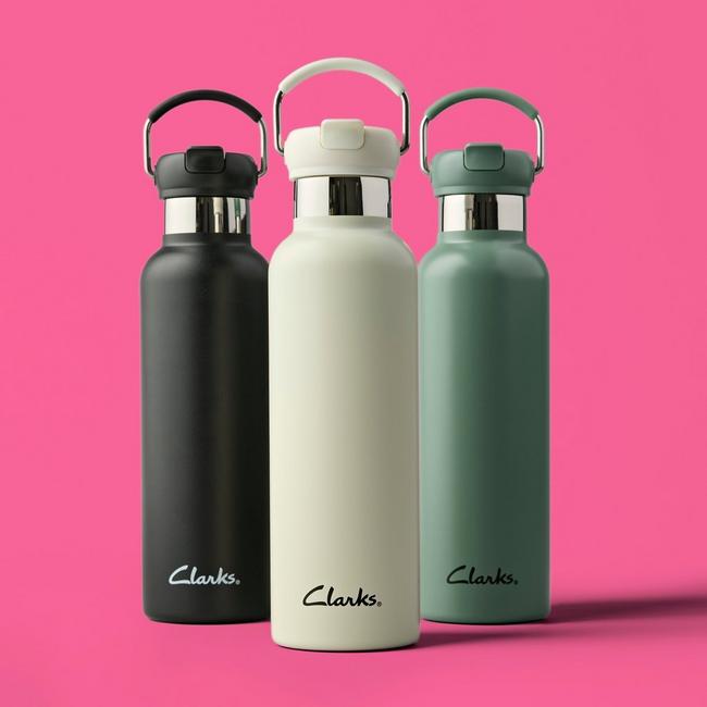 Clarks Dew water bottles.