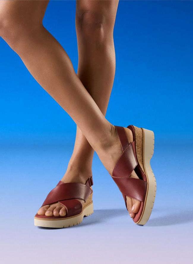 Diaz Cross in Burnt Orange Leather