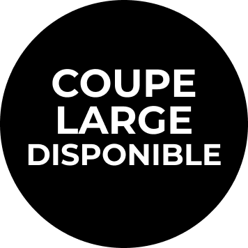 Largeur généreuse disponible