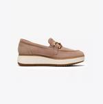 Zylah Top in Taupe Suede
