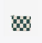 Addison Pouch in Green/White