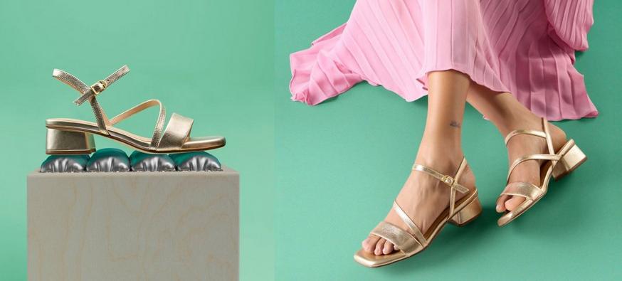 Clarks Serina35 Strap Soft Gold