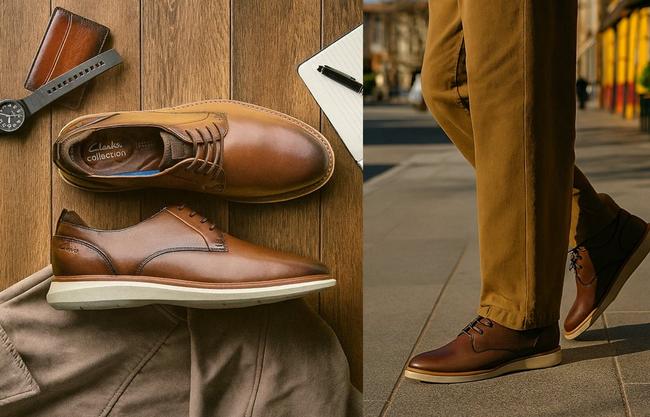 Men's Casual Dress Shoes with Contour Cushion Footbed