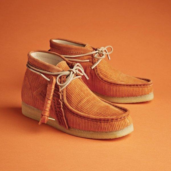 Terracotta Clarks Originals X Mayde Wallabee Boot