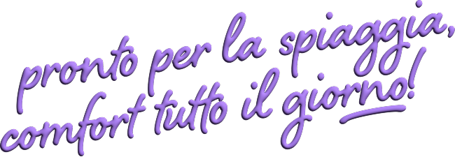Pronto per la spiaggia, comfort tutto il giorno!