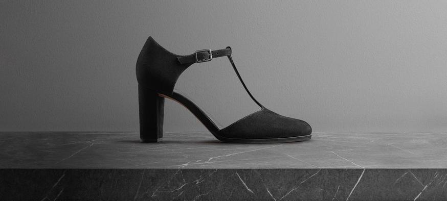 Elegant Evening, T-Bar Mid Heel Shoes