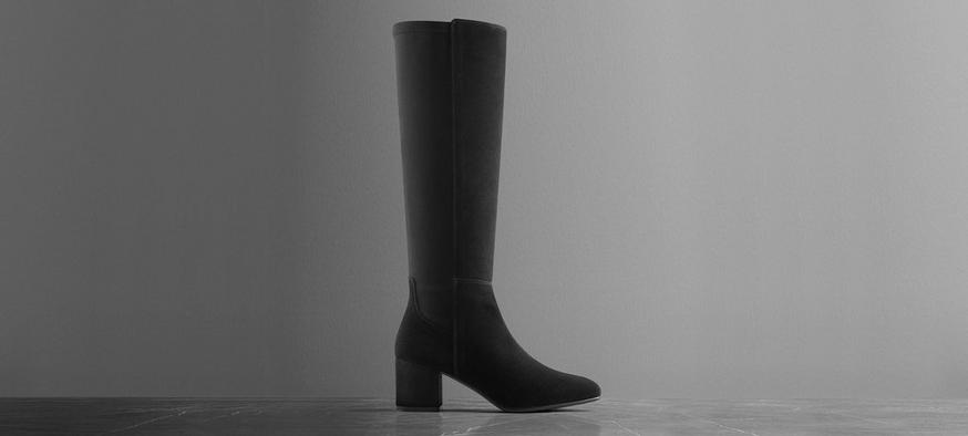 Clarks Sheer55 Hi Black Knee High Boots