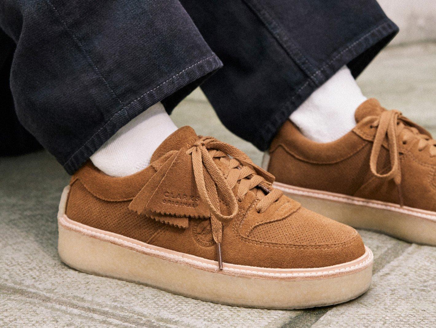 Shop KITH NYC Unisex Suede Collaboration Leather Logo Shoes by