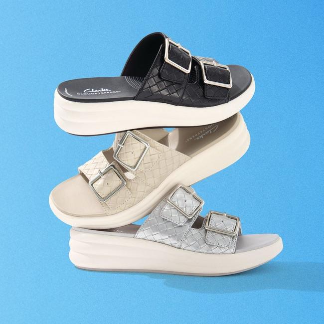 Drift Buckle Wedge slip-on sandals