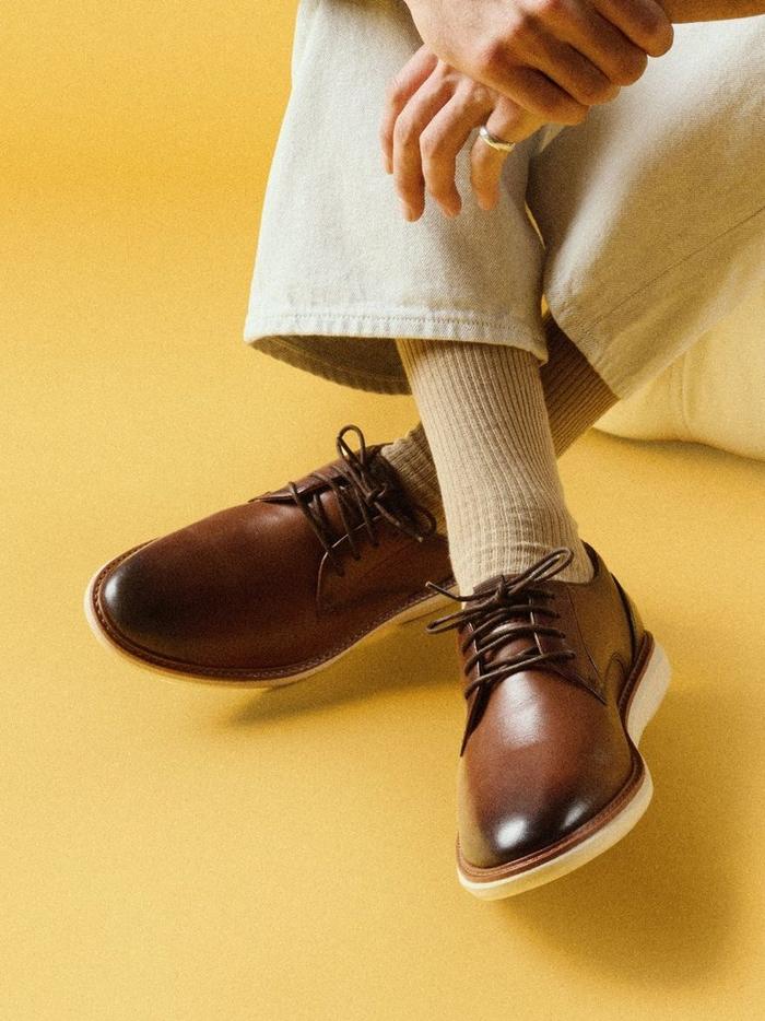 Brantin Plain Oxford Tan Leather