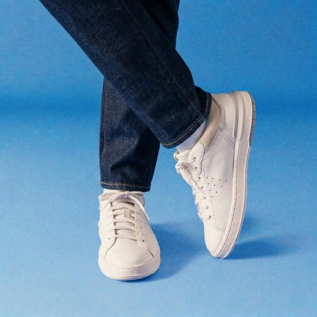 Men's casual summer Sneakers in Leather and Knit