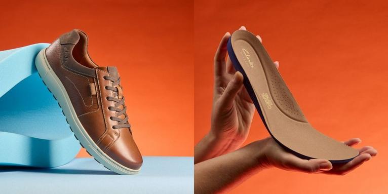 Men's Mapstone Lace brown leather casual sneaker with Contour Cushion technology