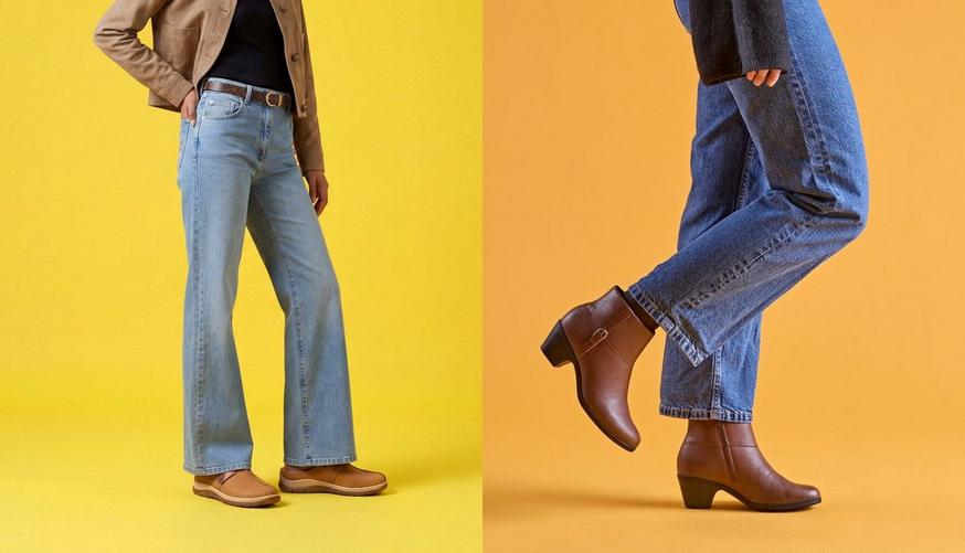 Shoes styled with jeans
