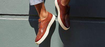 Woman Wearing Black Comfy Shoes