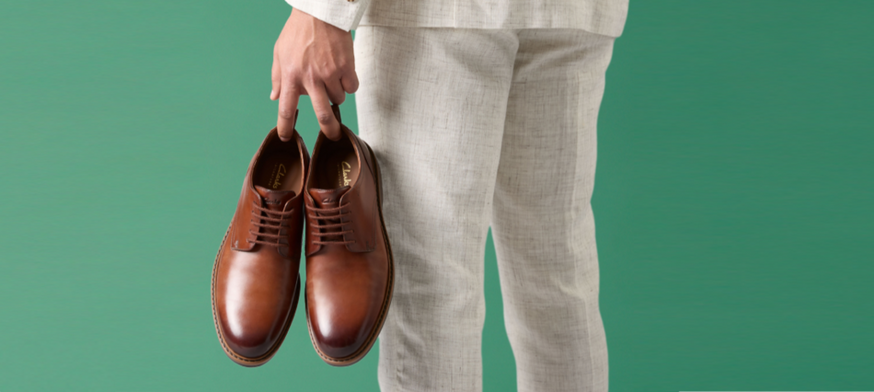 Clarks Aldwin Lace Tan Suede
