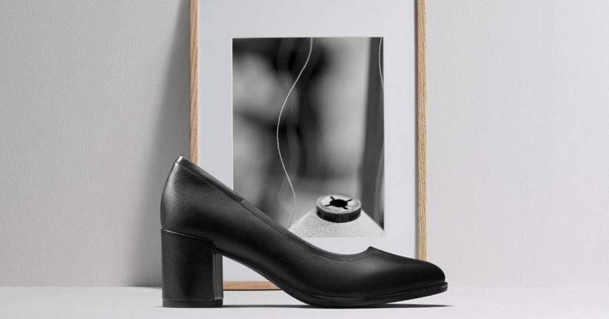 Clarks' black heel