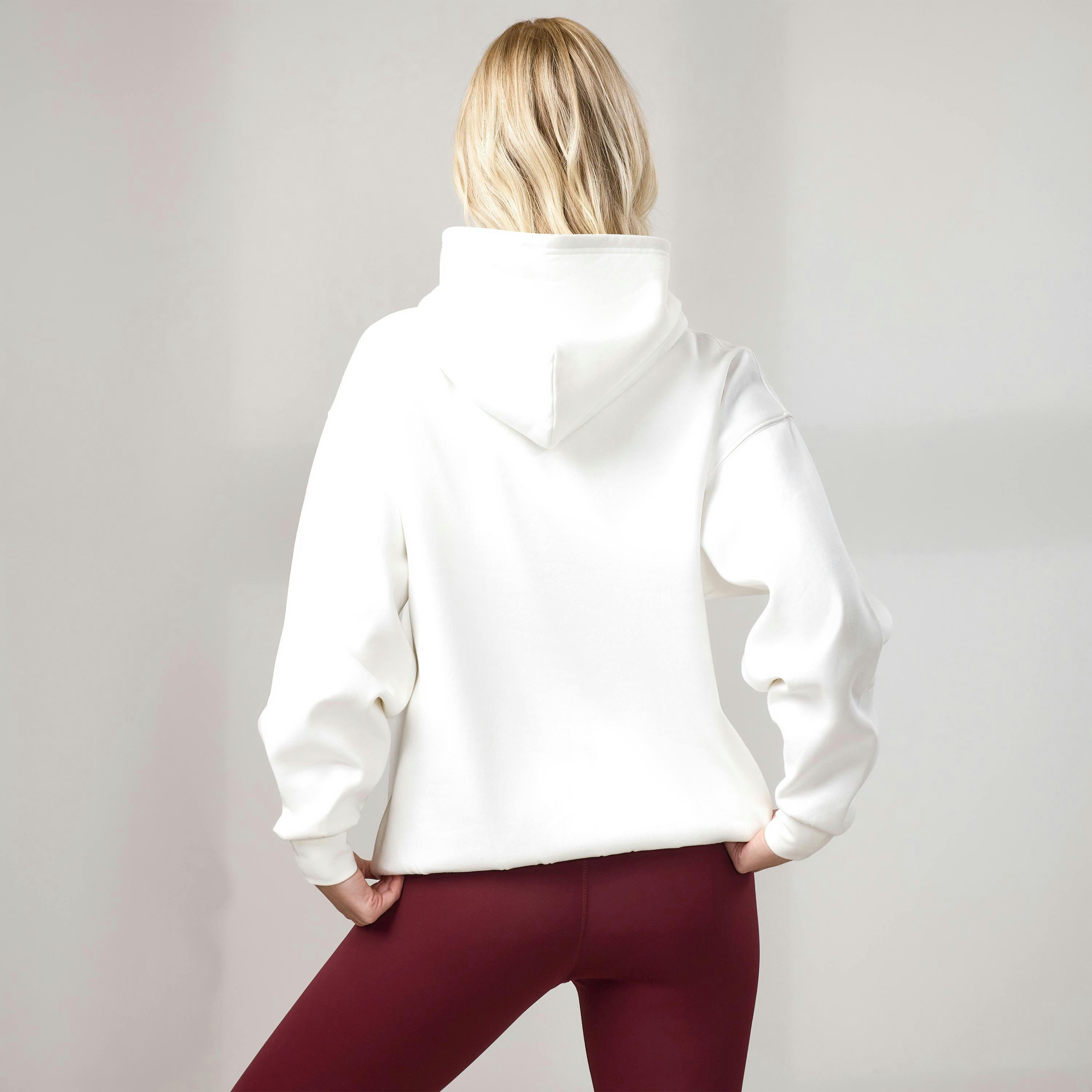 Gym King 365 Relaxed Fit Fleece Hoodie - Cream , view 2 of 6