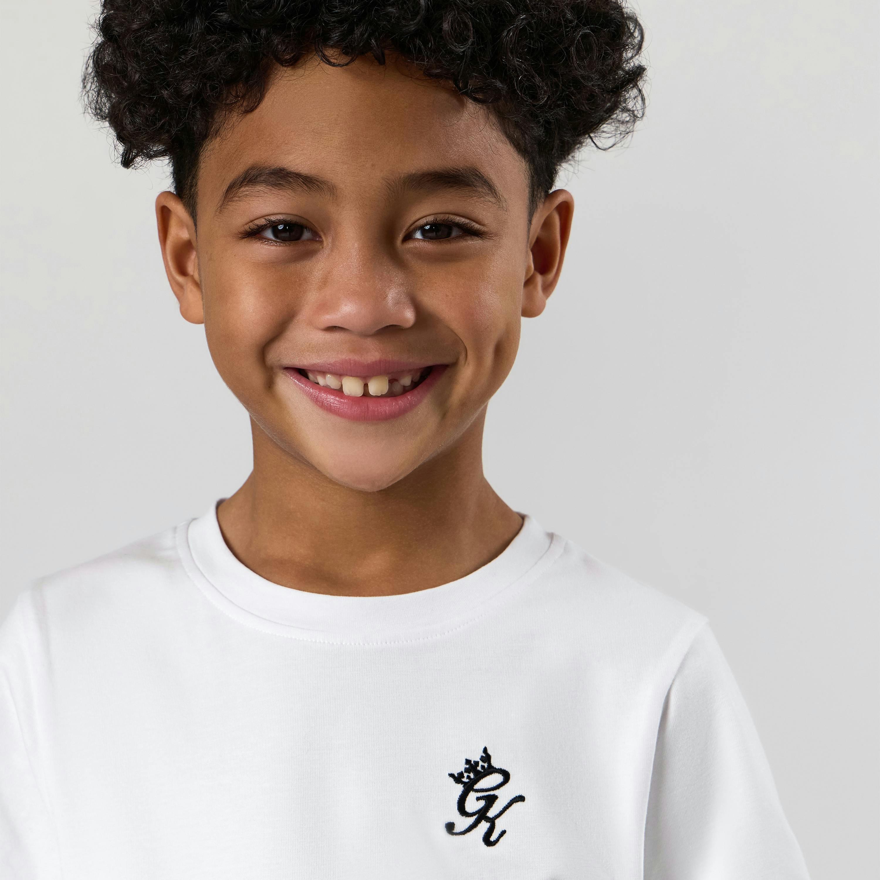 Gym King Kids Fundamental T-Shirt - White , view 3 of 5