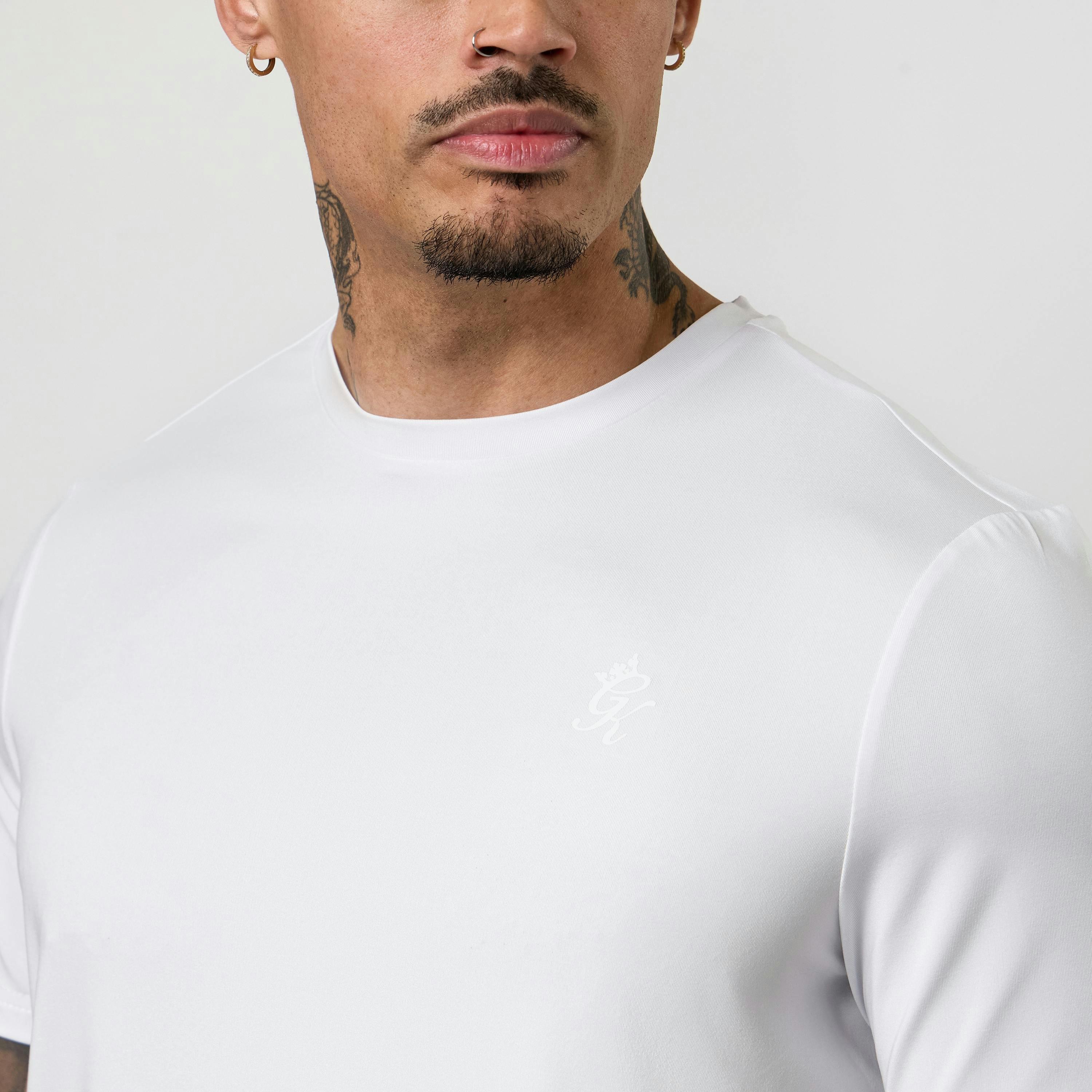 Gym King Victory Performance Poly T-Shirt - White , view 4 of 5