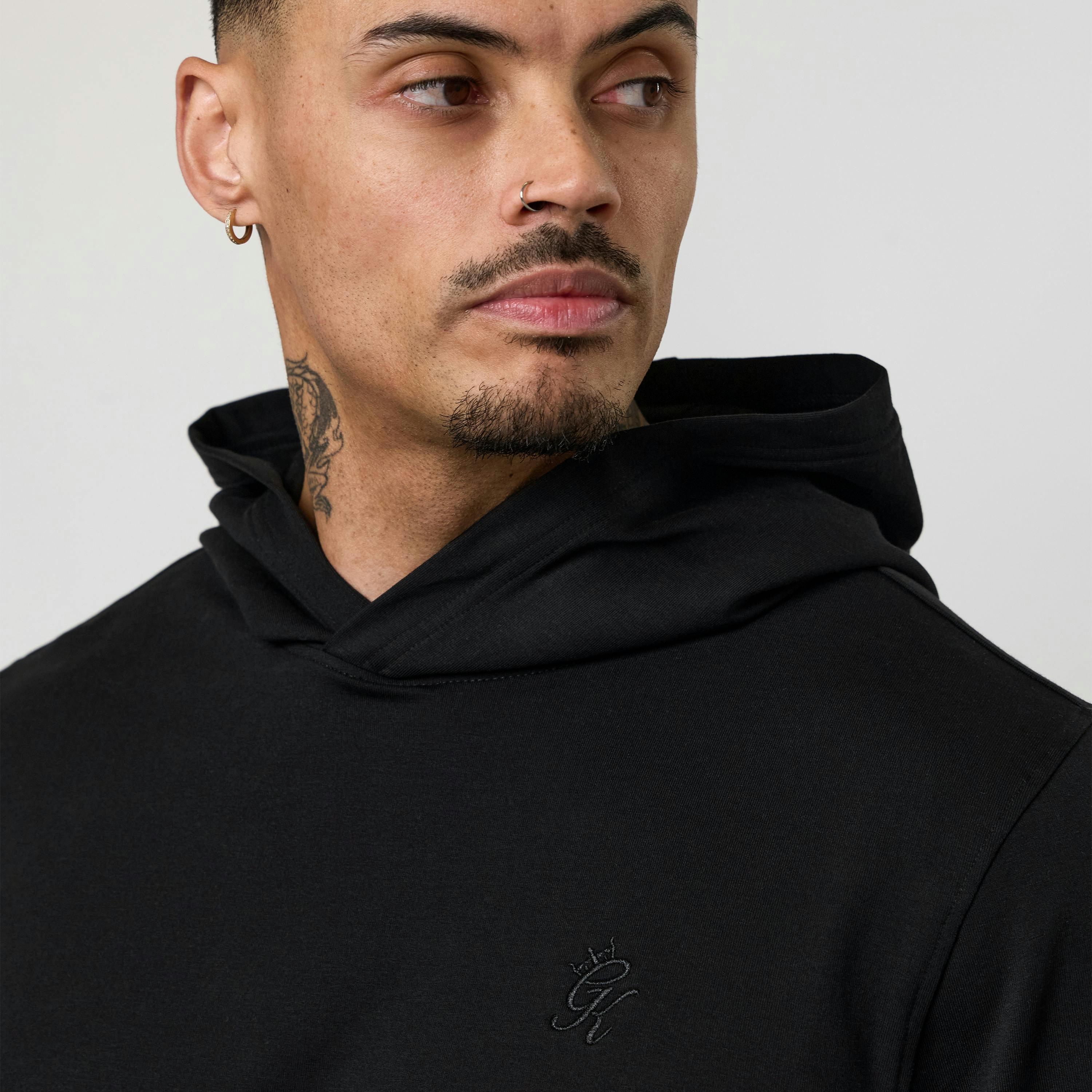 Gym King Victory Lightweight Loopback Hoodie - Black , view 4 of 6