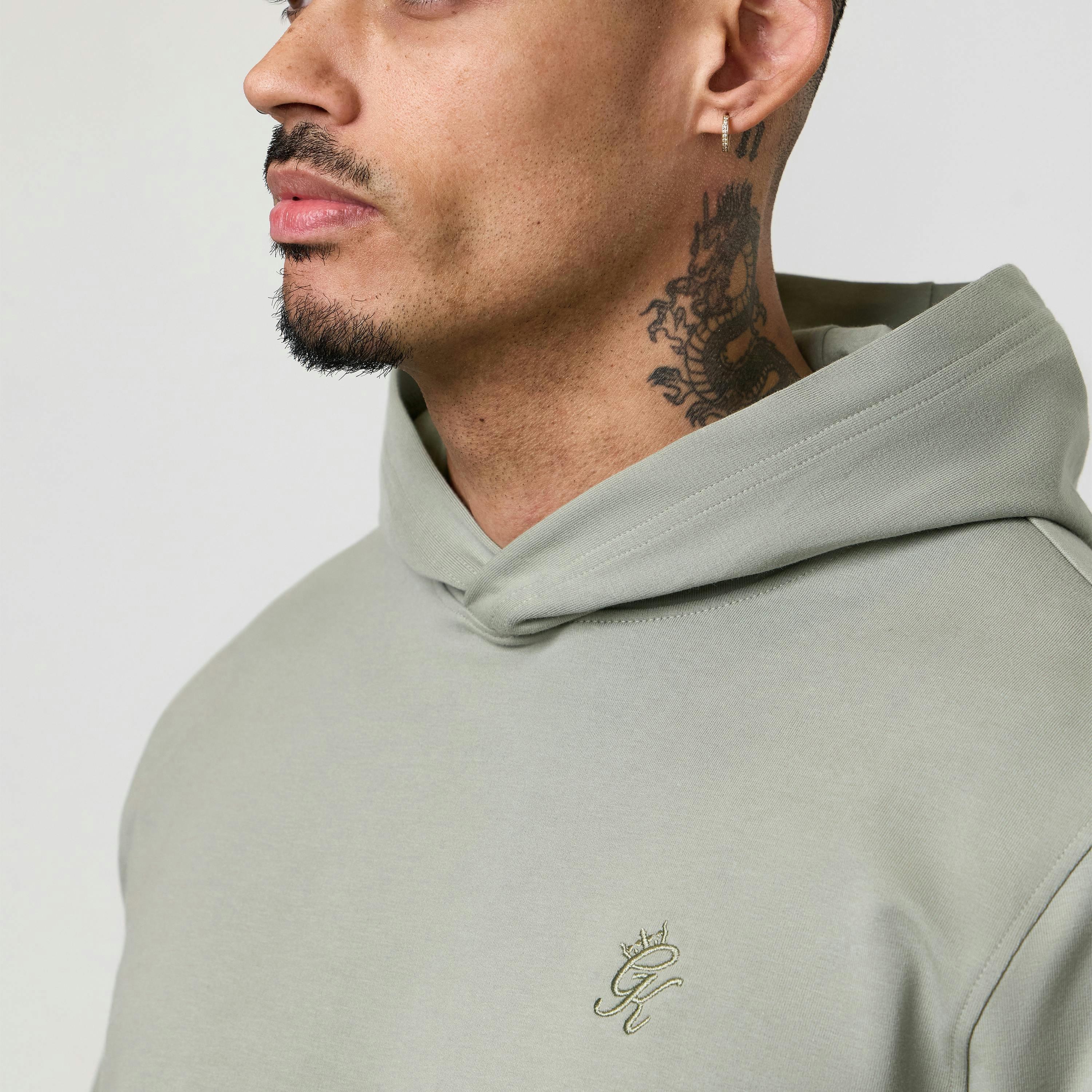 Gym King Victory Lightweight Loopback Hoodie - Soft Khaki , view 4 of 6