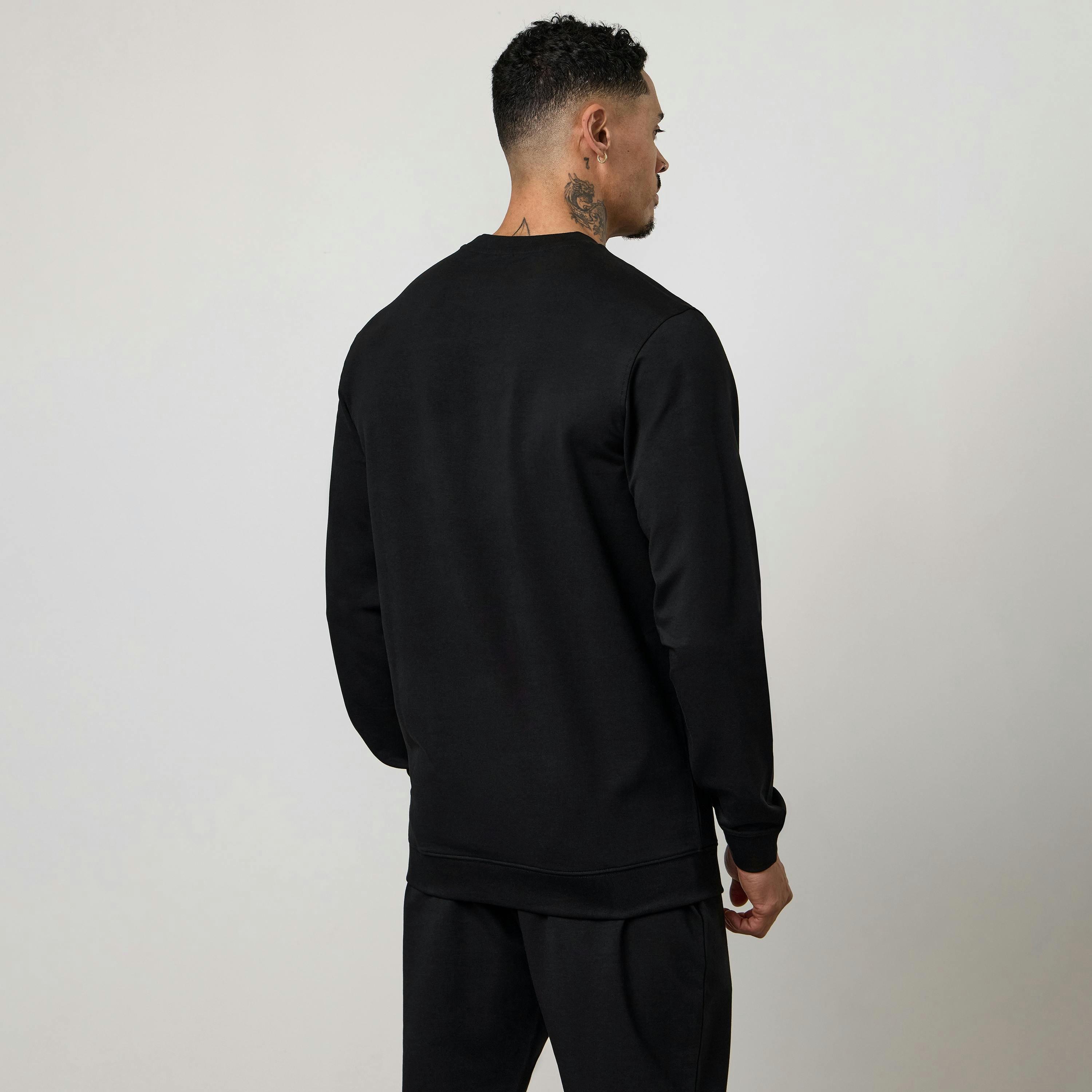 Gym King Victory Lightweight Loopback Crew - Black , view 2 of 6