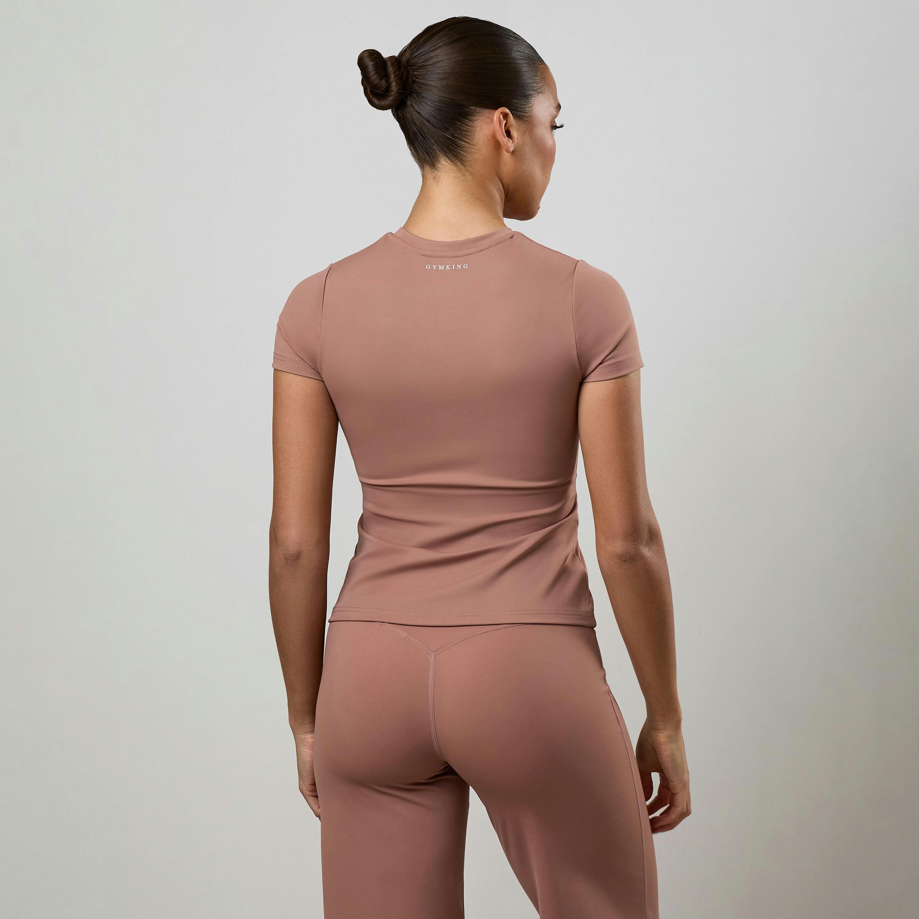 Gym King 365 Built-In Bra T-Shirt - Pale Chestnut , view 2 of 6