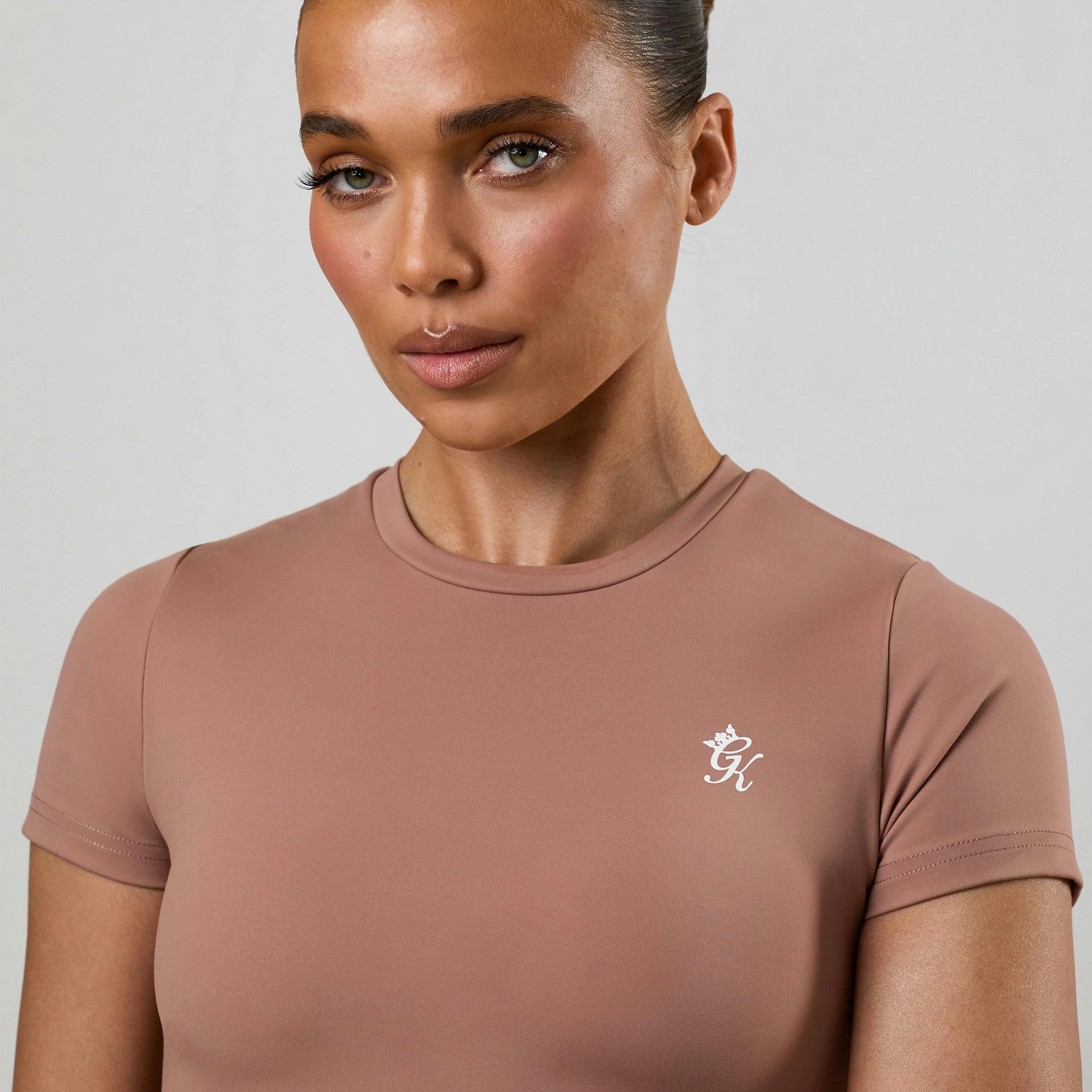 Gym King 365 Built-In Bra T-Shirt - Pale Chestnut , view 4 of 6