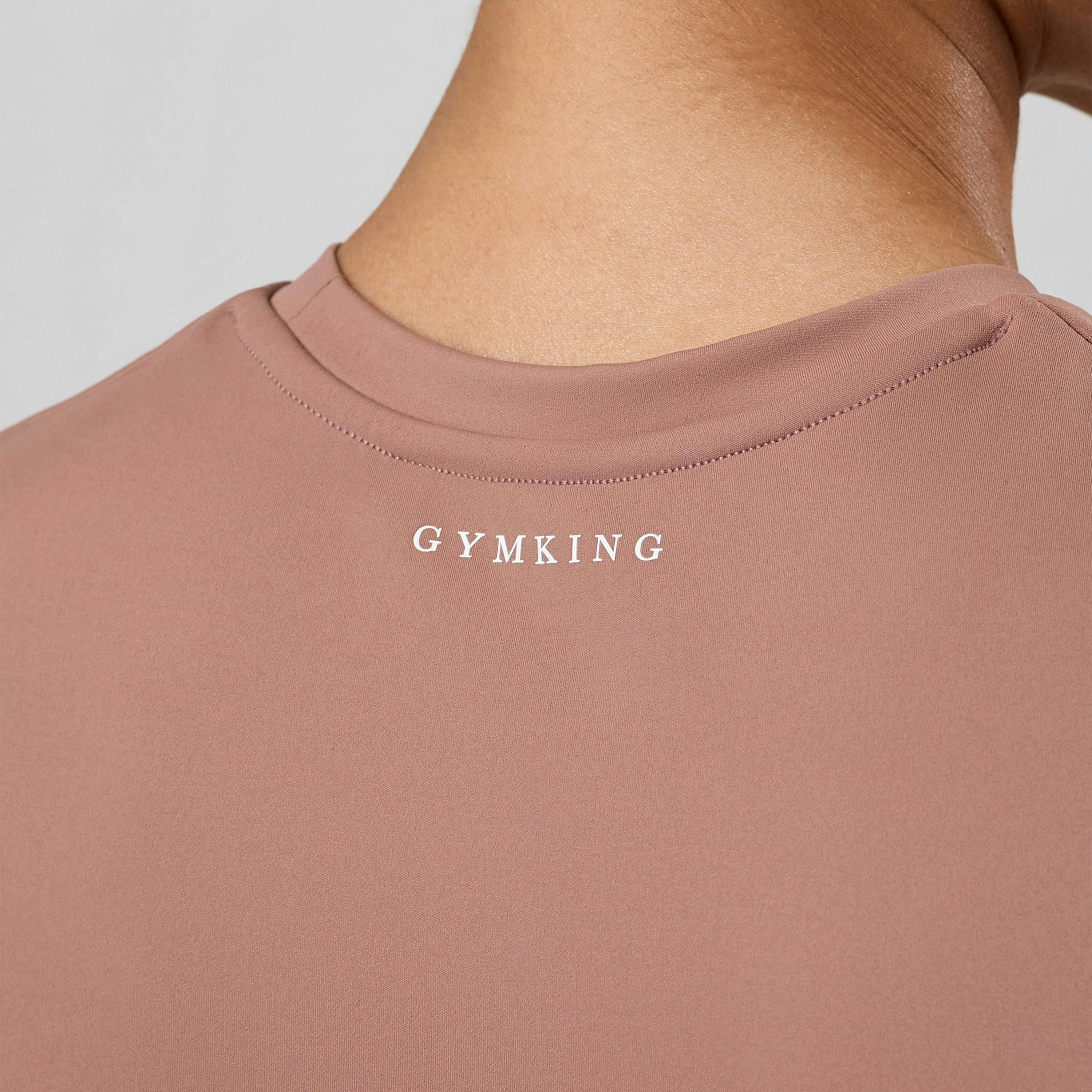 Gym King 365 Built-In Bra T-Shirt - Pale Chestnut , view 5 of 6