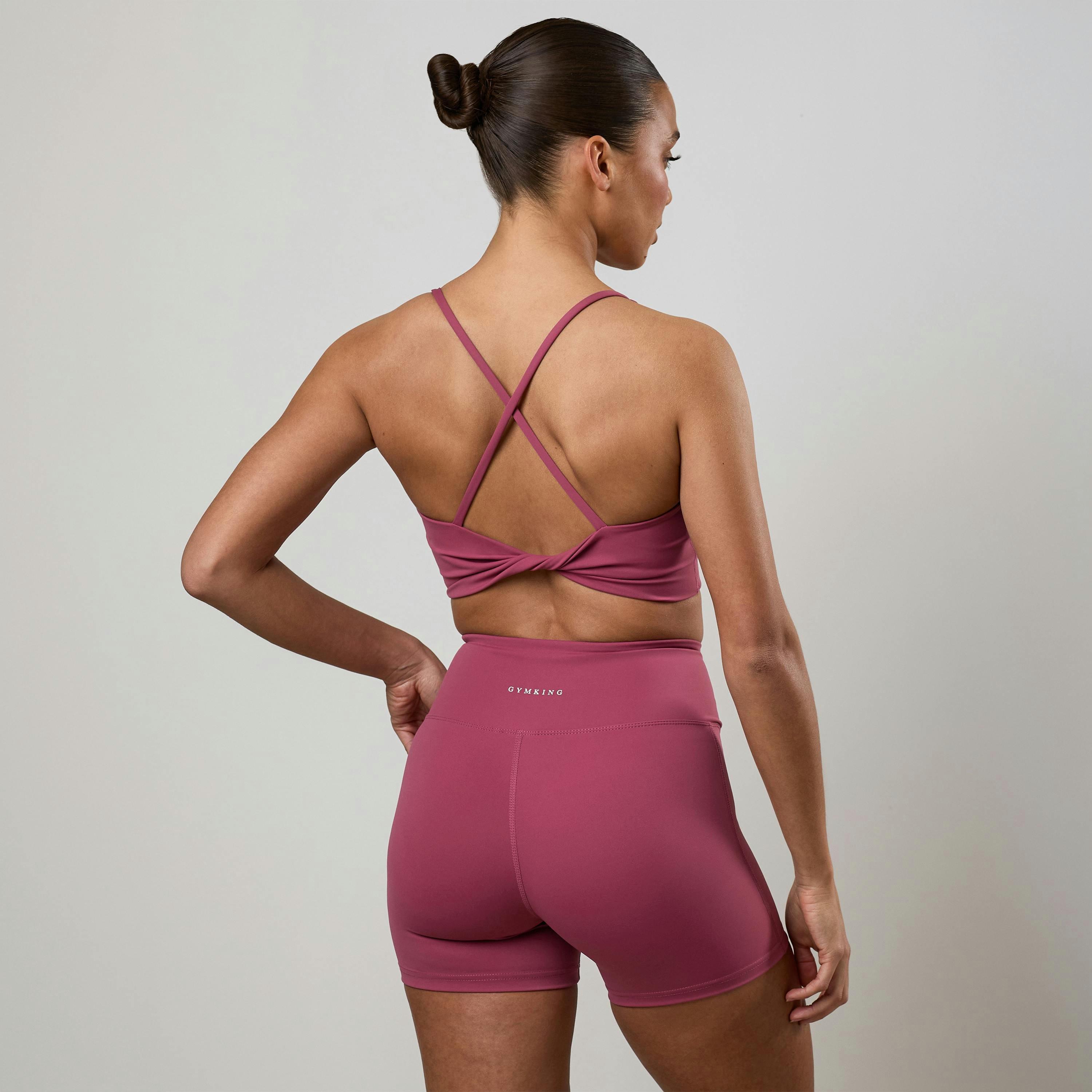 Gym King 365 Twist Back Bra - Berry , view 2 of 6