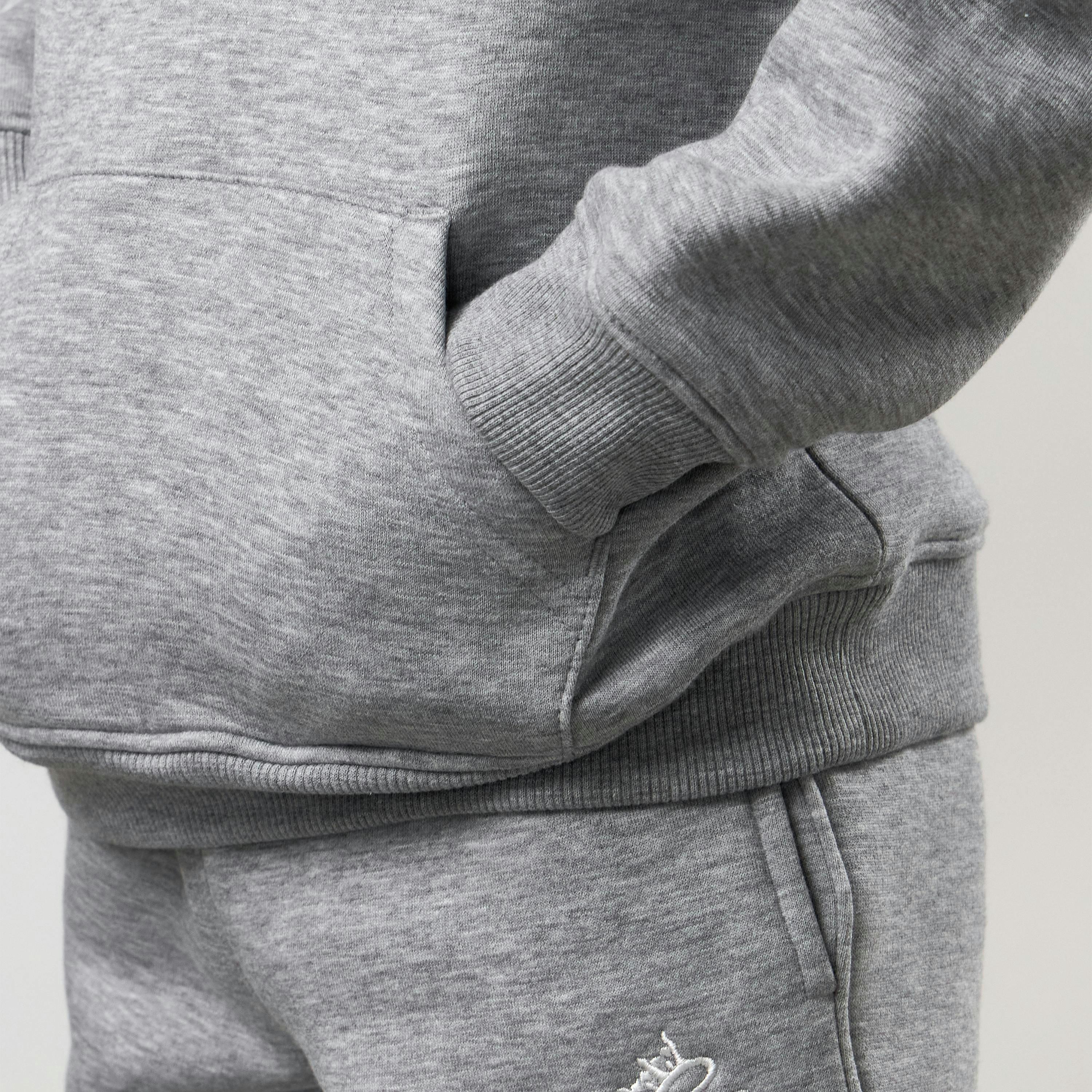 Gym King Younger Kids Fundamental Hoodie - Grey Marl , view 5 of 6
