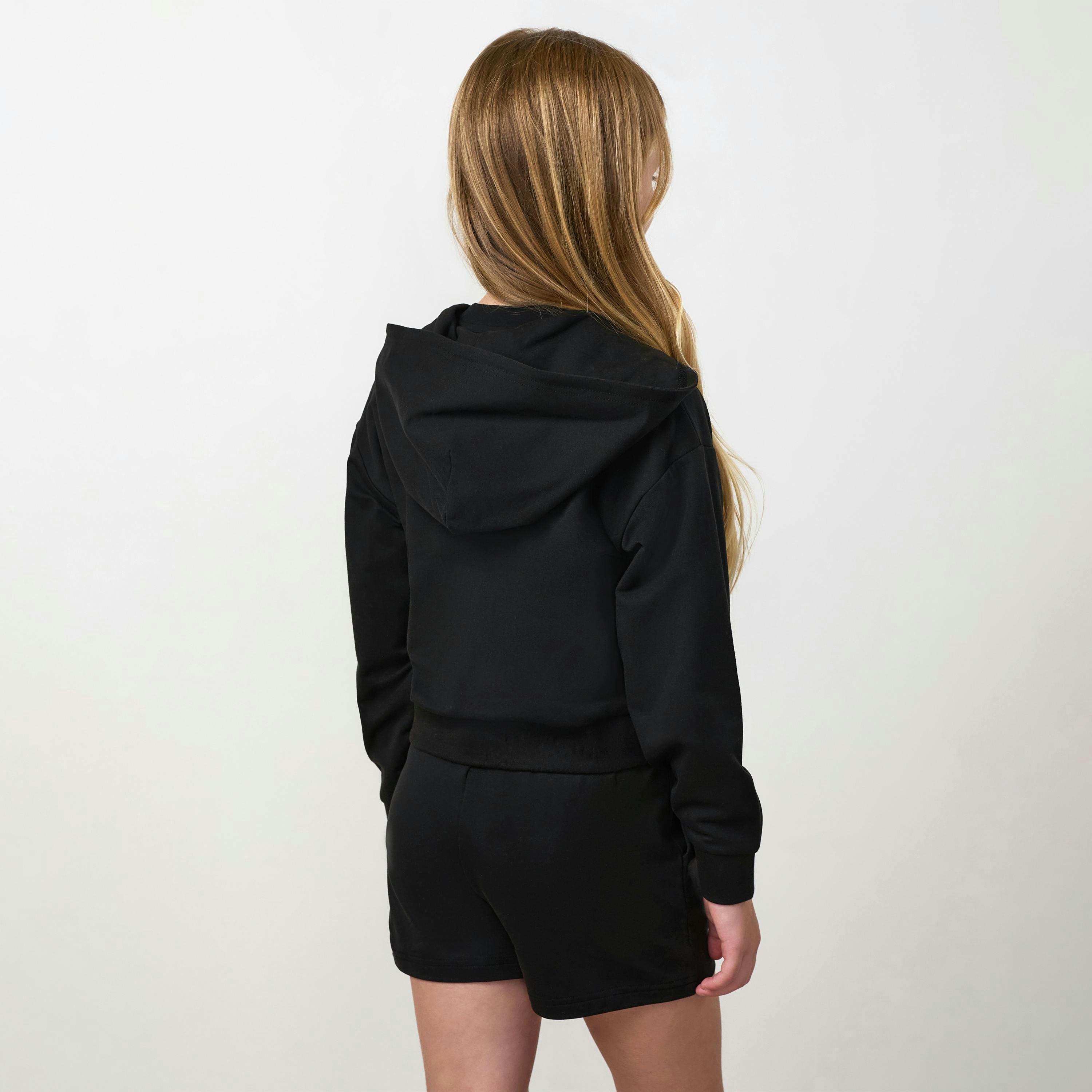 Gym King Older Kids Victory Boxy Full Zip Hoodie - Black , view 2 of 5