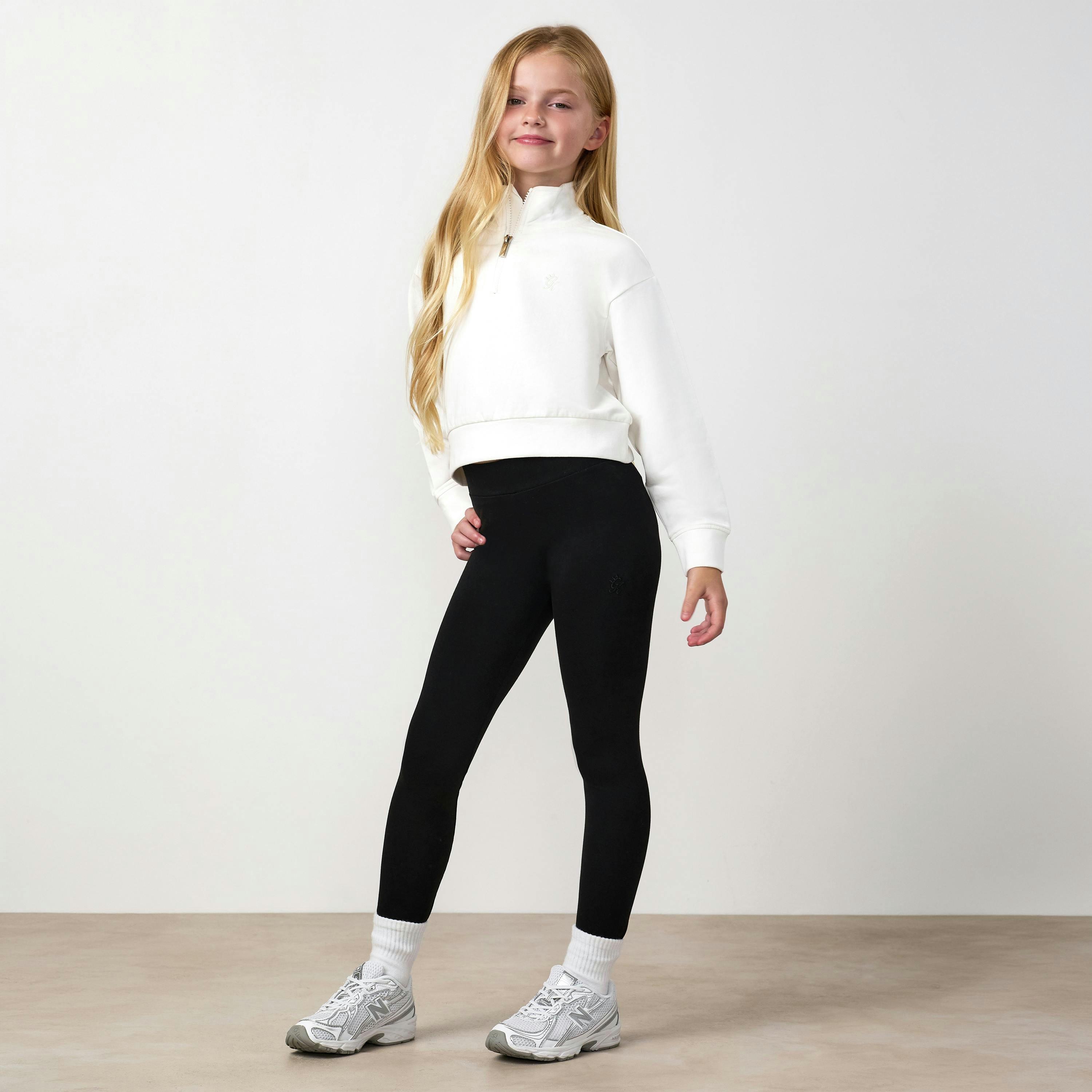 Gym King Younger Kids Victory Boxy 1/4 Zip Funnel - Cream , view 4 of 5