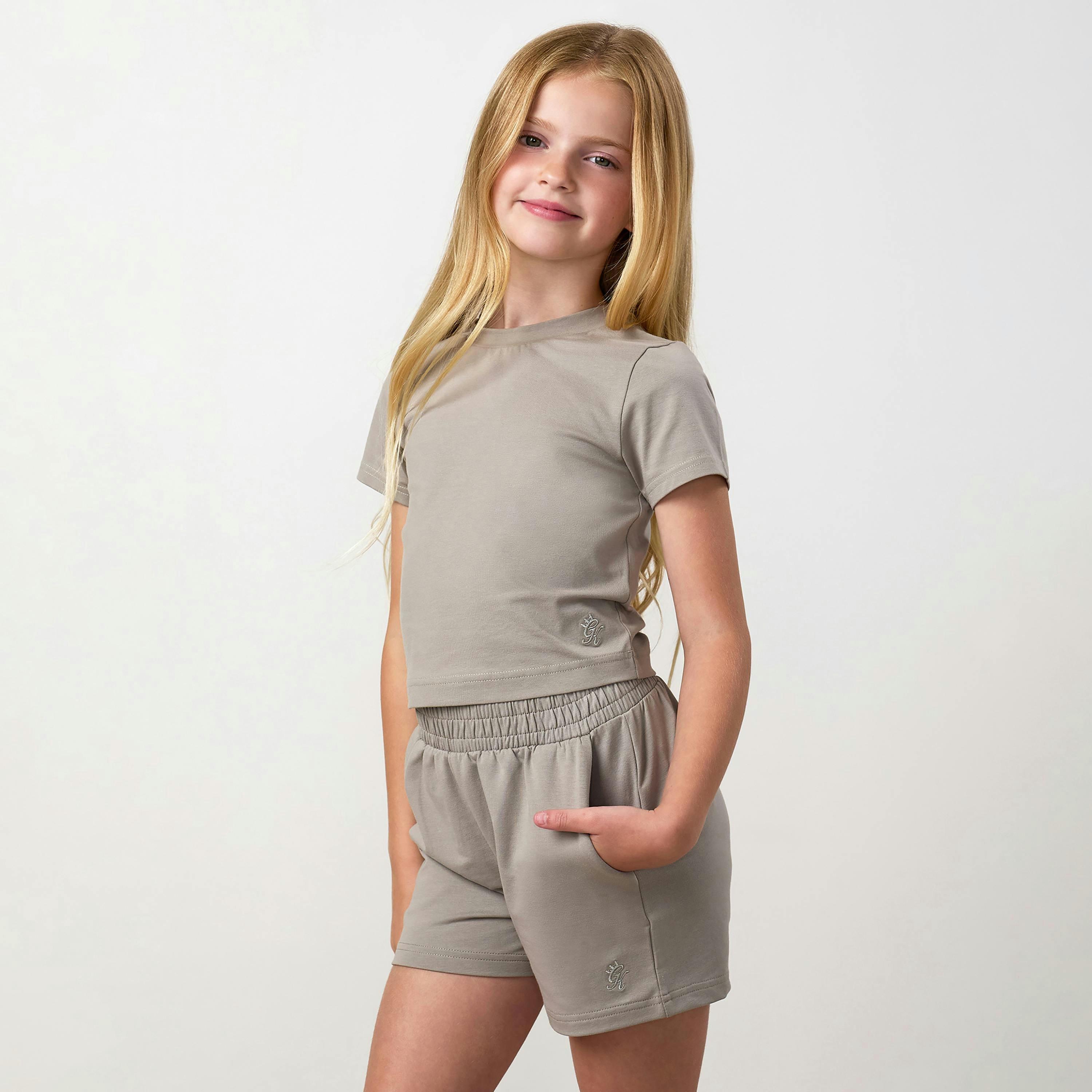 Gym King Older Kids Victory Jersey Cap Sleeve T-Shirt - Taupe , view 1 of 5
