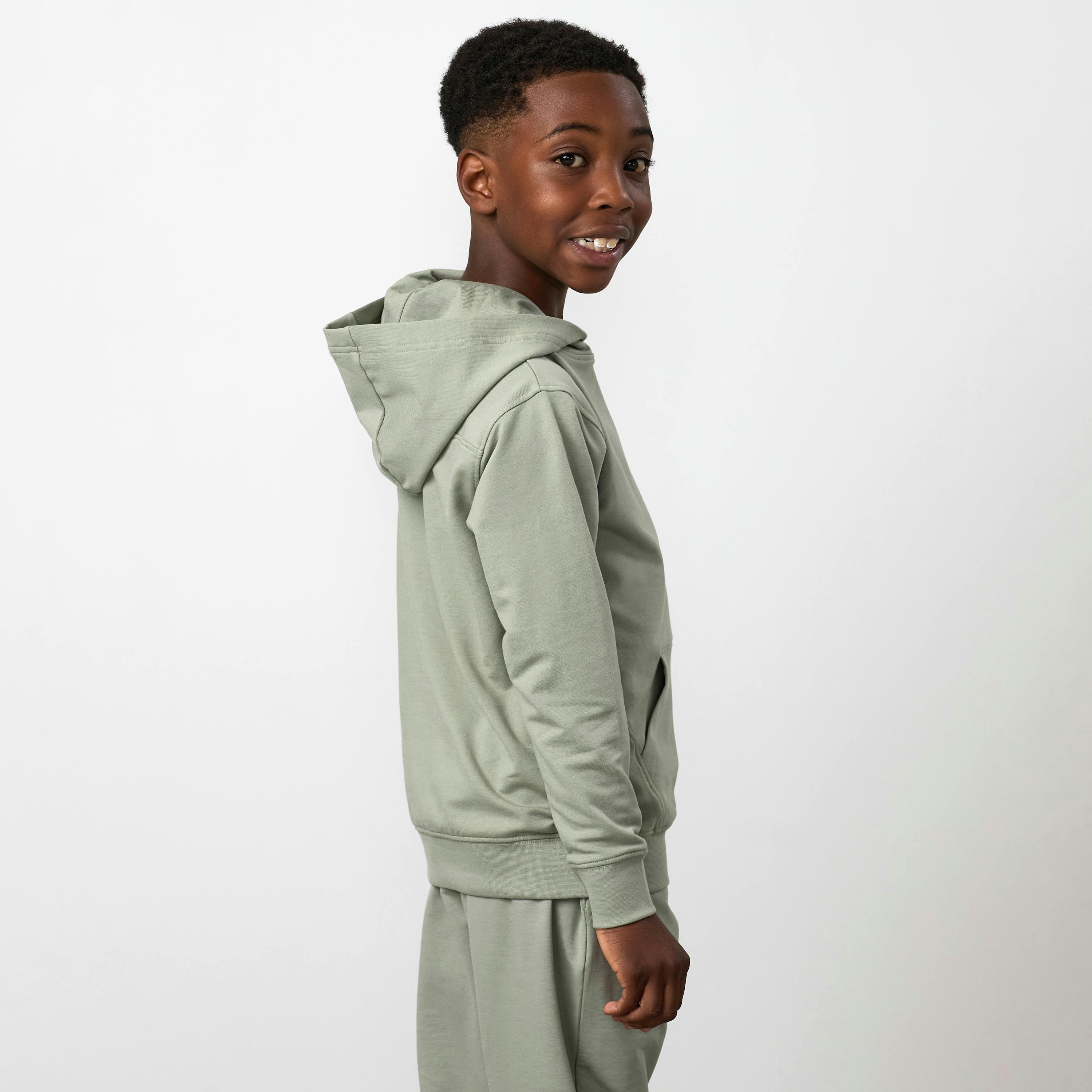 Gym King Older Kids Victory Loopback Hoodie - Soft Khaki , view 2 of 5