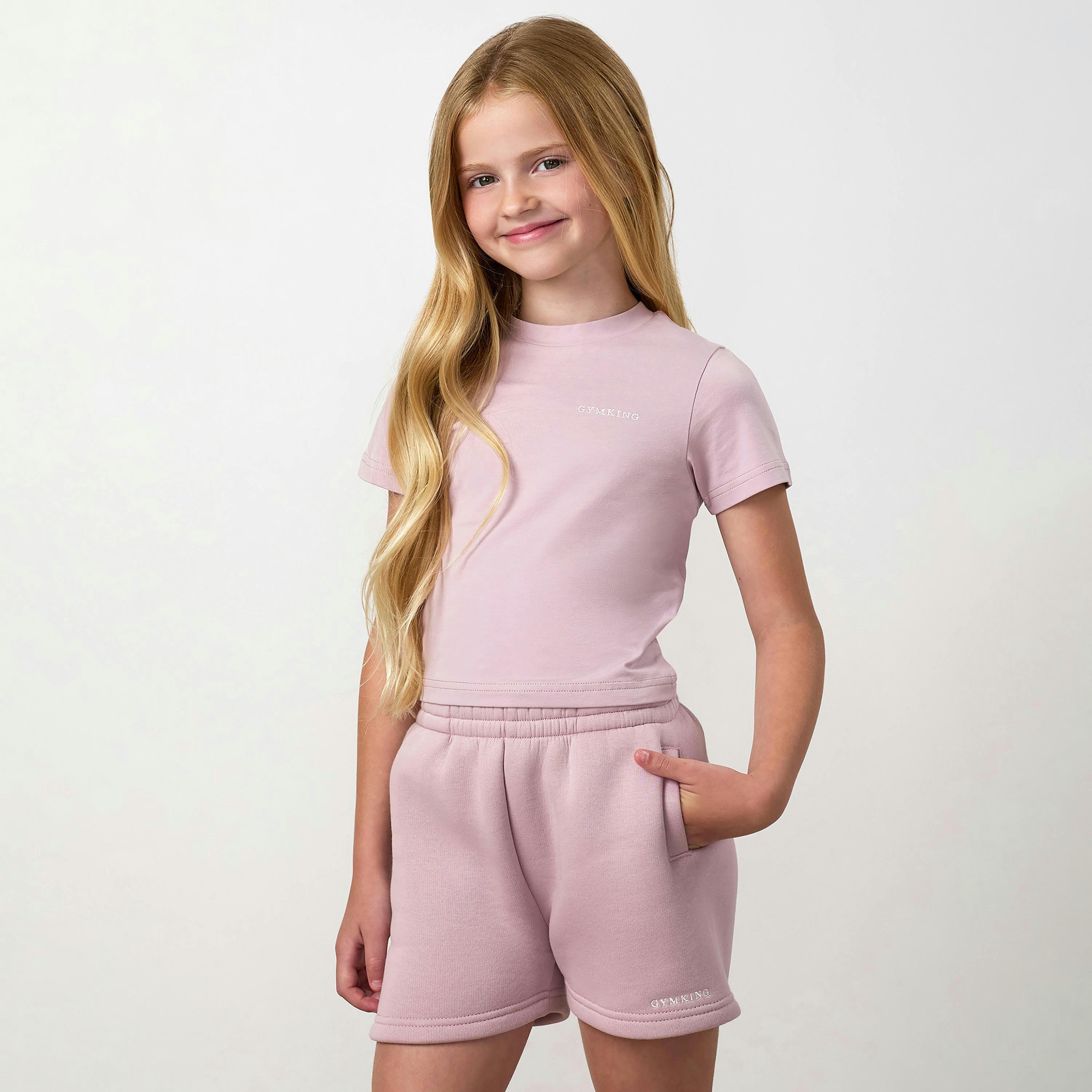 Gym King Older Kids 365 Fitted Tee - Muted Mauve , view 1 of 5