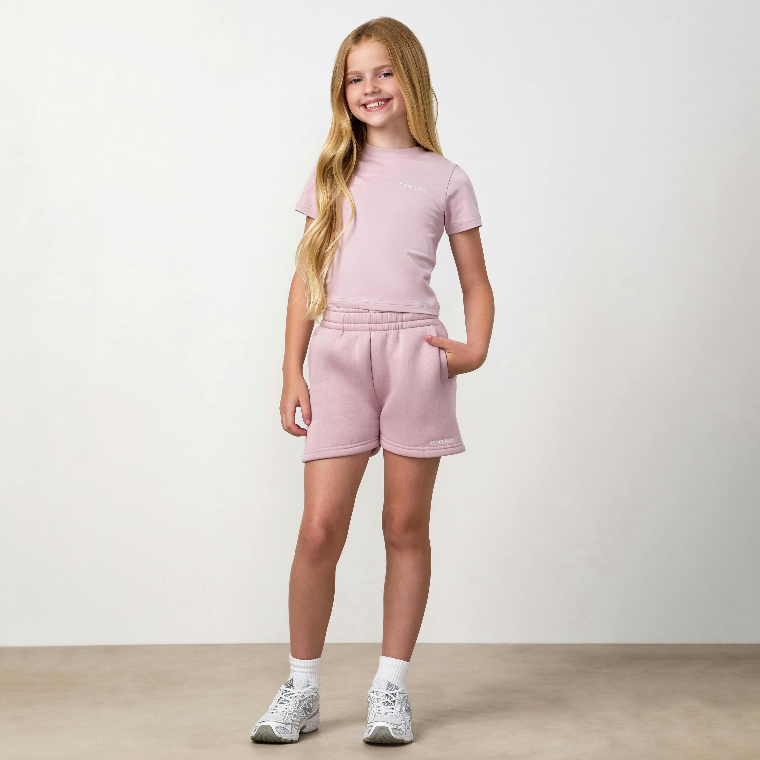 Gym King Older Kids 365 Fitted Tee - Muted Mauve , view 4 of 5