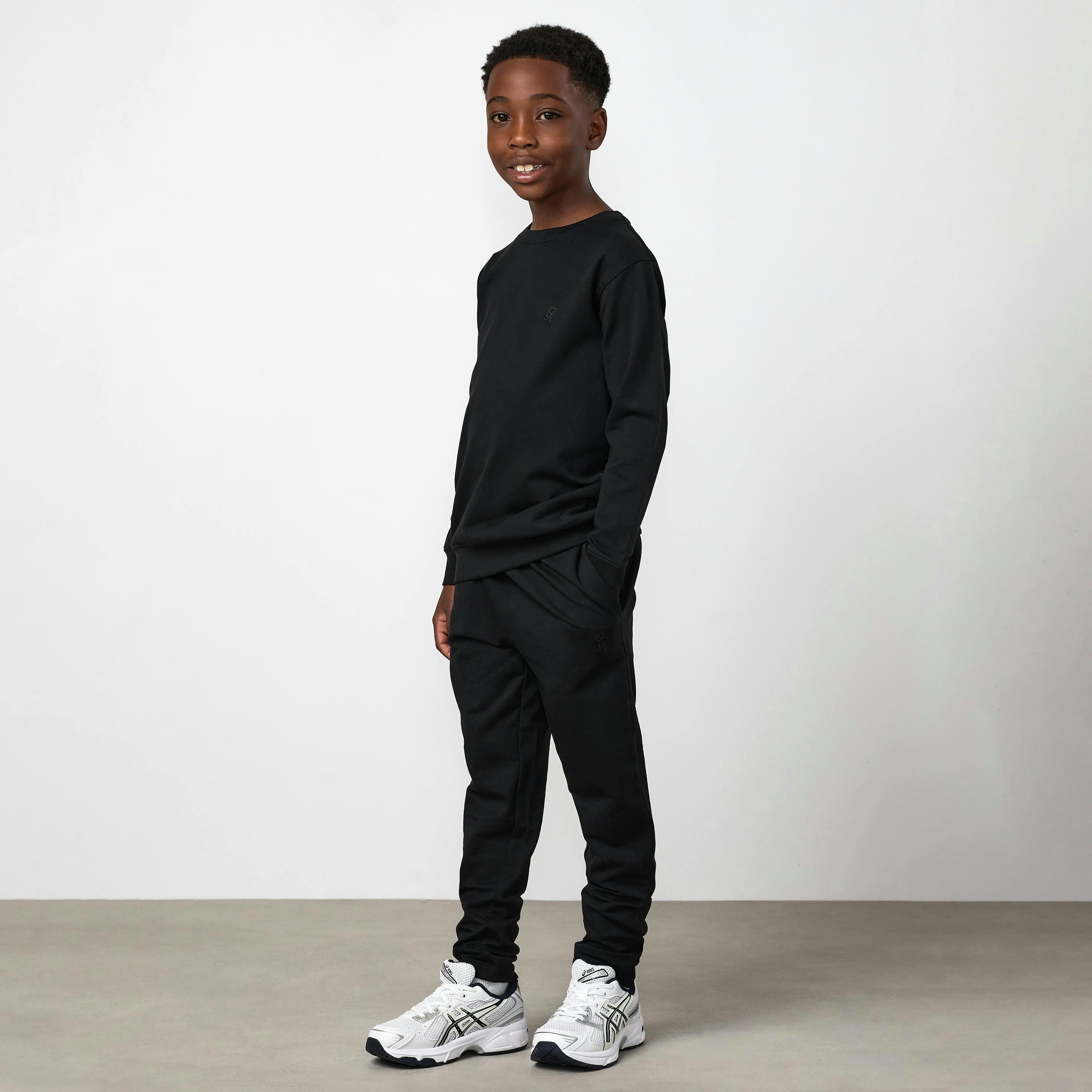 Gym King Younger Kids Victory Loopback Crew - Black , view 4 of 6