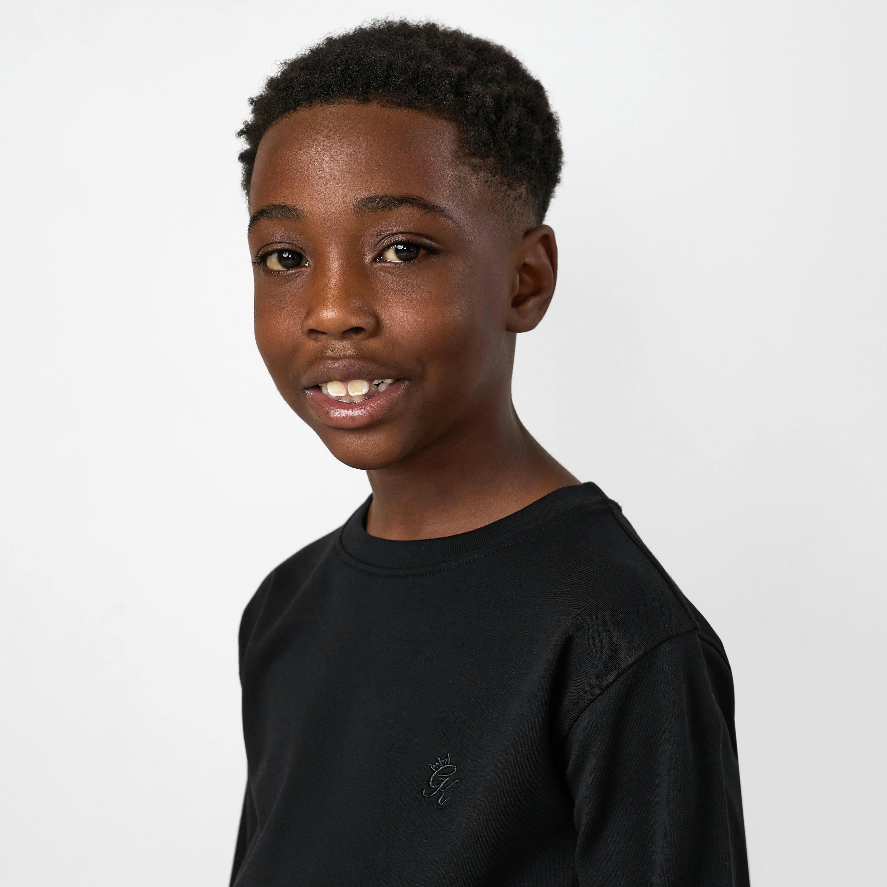 Gym King Younger Kids Victory Loopback Crew - Black , view 6 of 6