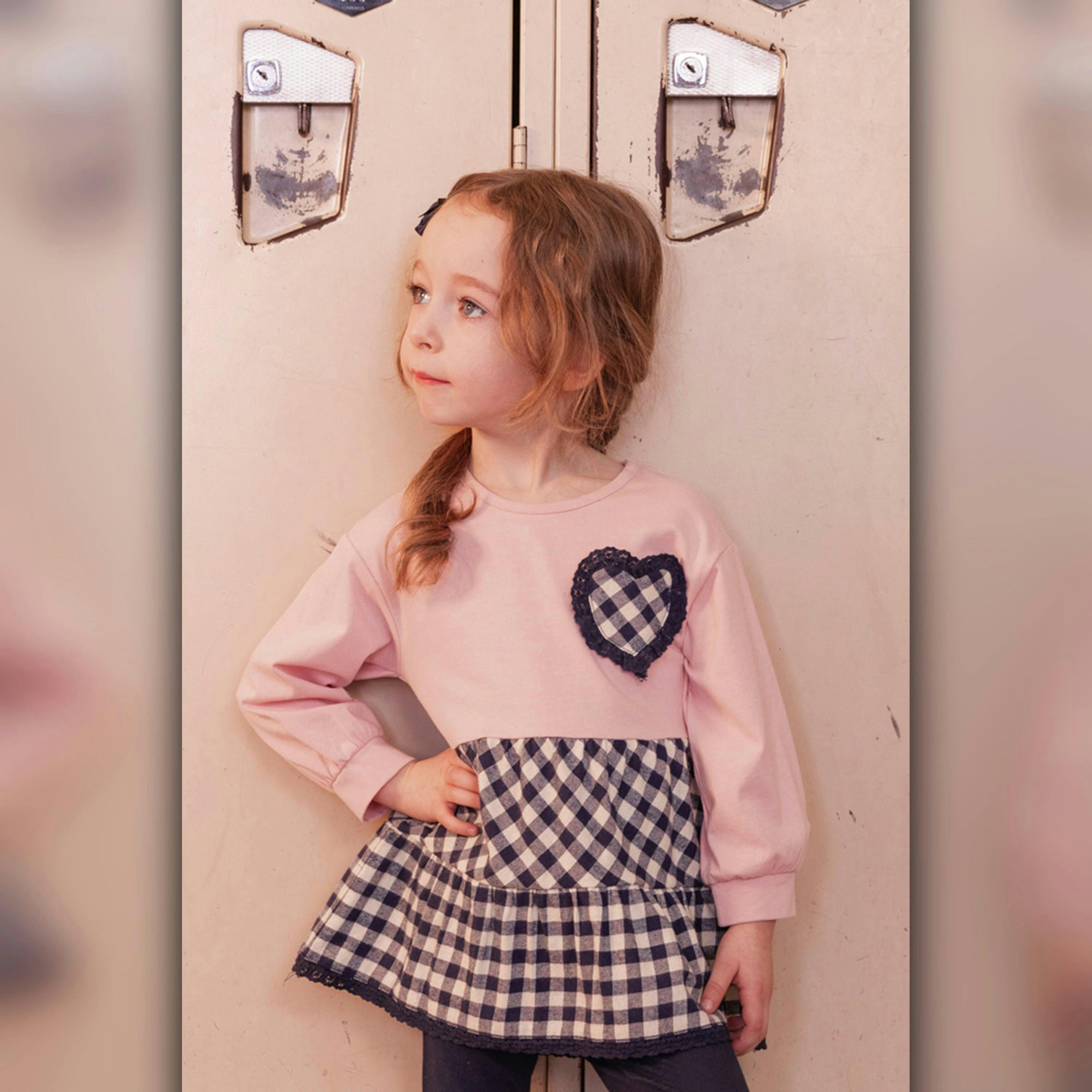 Tunic And Leggings Set Pale Dusty Pink And Navy , view 3 of 6