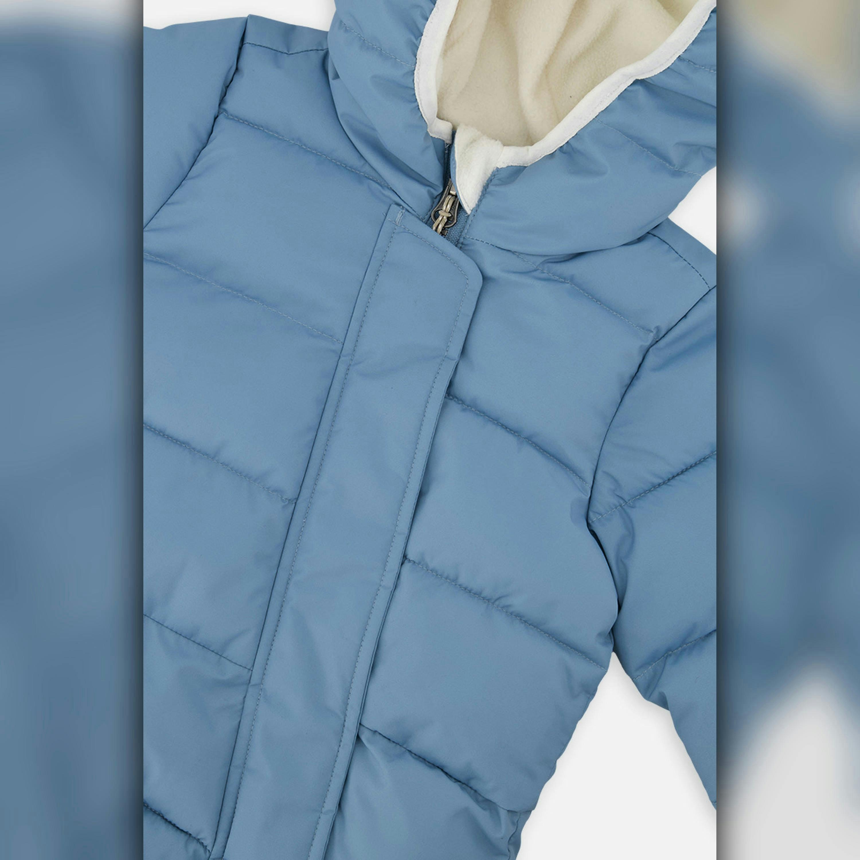 Baby Cloud One Piece Snowsuit Adapted For Car Seats Blue Grey , view 2 of 3