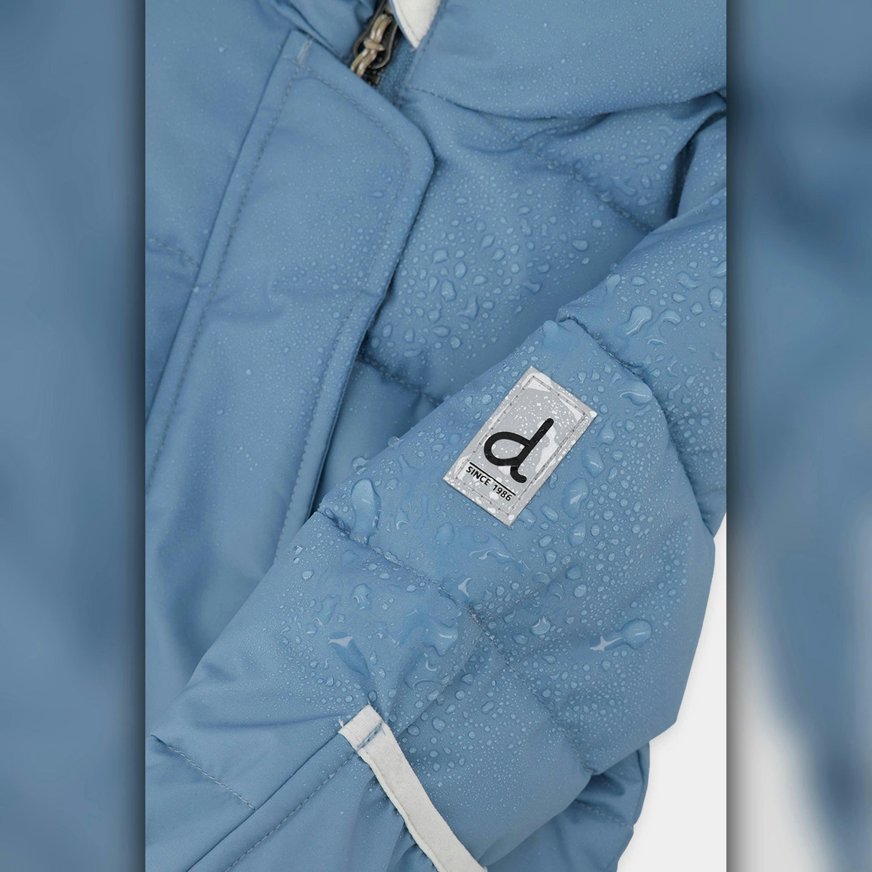 Baby Cloud One Piece Snowsuit Adapted For Car Seats Blue Grey , view 3 of 3